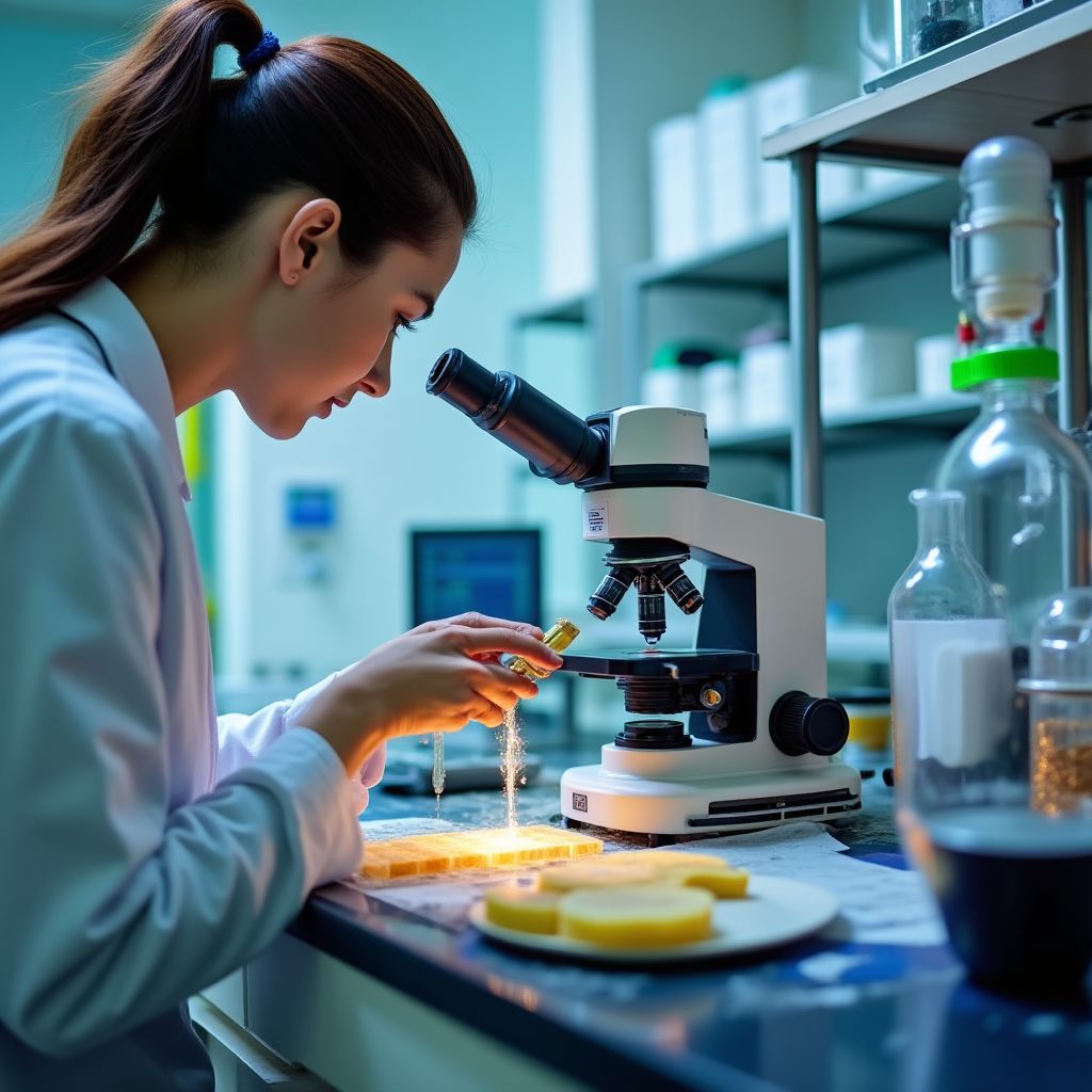 Laboratorio de análisis geológico muestras petróleo